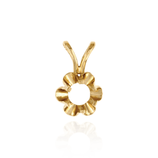 ITI NYC Round Six Prong Buttercup Pendants in 14K Gold (1.75 mm - 6.50 mm)