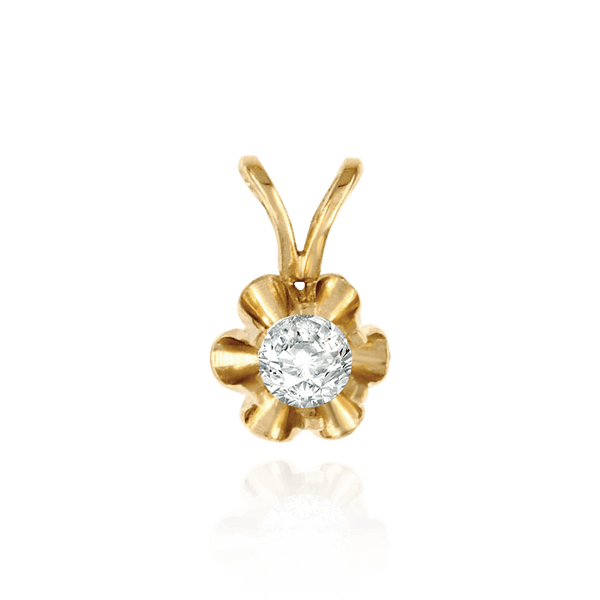 ITI NYC Round Six Prong Buttercup Pendants in 14K Gold (1.75 mm - 6.50 mm)