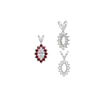 ITI NYC 12 Stone Marquise Shaped Cluster Pendants (4.00 x 1.75 mm - 12.00 x 6.00 mm)