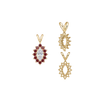 ITI NYC 12 Stone Marquise Shaped Cluster Pendants (4.00 x 1.75 mm - 12.00 x 6.00 mm)