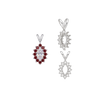ITI NYC 12 Stone Marquise Shaped Cluster Pendants (4.00 x 1.75 mm - 12.00 x 6.00 mm)