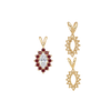 ITI NYC 12 Stone Marquise Shaped Cluster Pendants (4.00 x 1.75 mm - 12.00 x 6.00 mm)