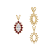 ITI NYC 12 Stone Marquise Shaped Cluster Pendants (4.00 x 1.75 mm - 12.00 x 6.00 mm)