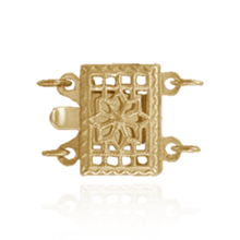 Load image into Gallery viewer, ITI NYC Filigree Rectangle Pearl Clasps (2-3 Strands; 10.5 mm)
