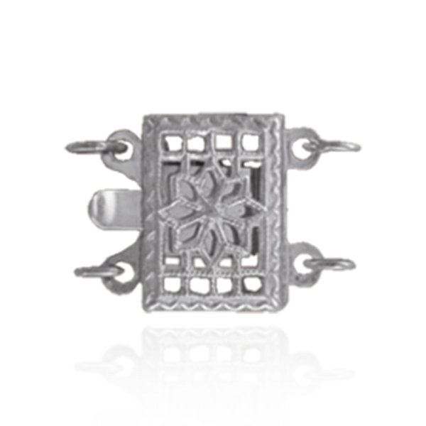 ITI NYC Filigree Rectangle Pearl Clasps (2-3 Strands; 10.5 mm)