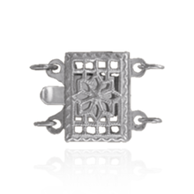 Load image into Gallery viewer, ITI NYC Filigree Rectangle Pearl Clasps (2-3 Strands; 10.5 mm)
