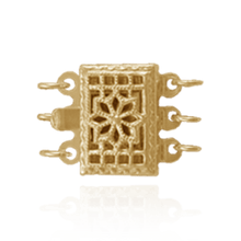 Load image into Gallery viewer, ITI NYC Filigree Rectangle Pearl Clasps (2-3 Strands; 10.5 mm)
