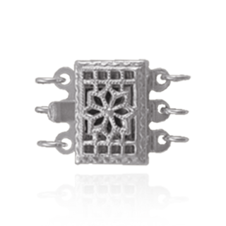 ITI NYC Filigree Rectangle Pearl Clasps (2-3 Strands; 10.5 mm)