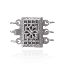 Load image into Gallery viewer, ITI NYC Filigree Rectangle Pearl Clasps (2-3 Strands; 10.5 mm)
