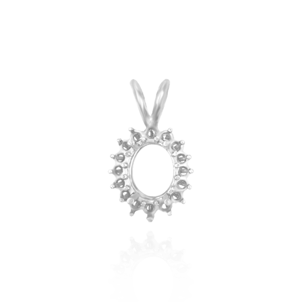 ITI NYC Oval Cluster Pendants (12-16 Side Stones | 6.00 x 4.00 mm - 10.00 x 8.00 mm)