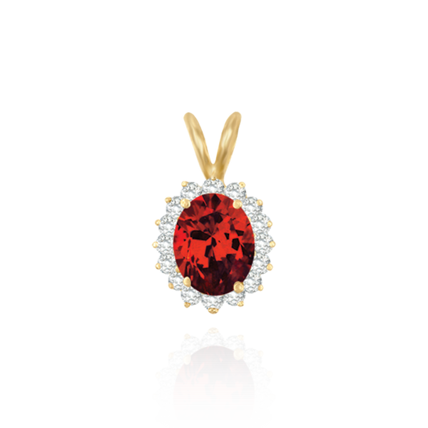 ITI NYC Oval Cluster Pendants (12-16 Side Stones | 6.00 x 4.00 mm - 10.00 x 8.00 mm)