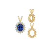 ITI NYC Oval Cluster Pendants (12-16 Side Stones | 6.00 x 4.00 mm - 10.00 x 8.00 mm)