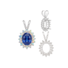 ITI NYC Oval Cluster Pendants (12-16 Side Stones | 6.00 x 4.00 mm - 10.00 x 8.00 mm)