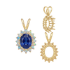 ITI NYC Oval Cluster Pendants (12-16 Side Stones | 6.00 x 4.00 mm - 10.00 x 8.00 mm)