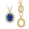 ITI NYC Oval Cluster Pendants (12-16 Side Stones | 6.00 x 4.00 mm - 10.00 x 8.00 mm)