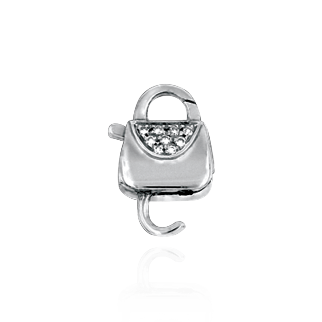 ITI NYC Lobster Pearl Clasps with Diamond Accents (10 x 22 mm)