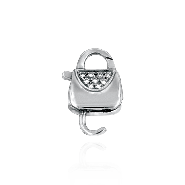 ITI NYC Lobster Pearl Clasps with Diamond Accents (10 x 22 mm)