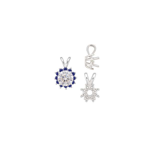 ITI NYC Round Cluster Pendants (8-12 Side Stones | 3.70 mm - 7.50 mm)