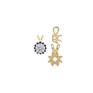 ITI NYC Round Cluster Pendants (8-12 Side Stones | 3.70 mm - 7.50 mm)