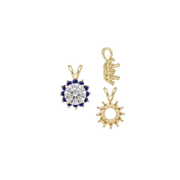 ITI NYC Round Cluster Pendants (8-12 Side Stones | 3.70 mm - 7.50 mm)