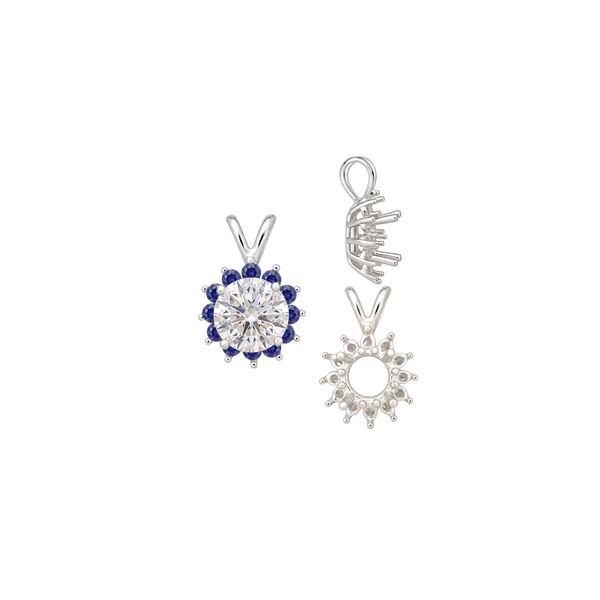 ITI NYC Round Cluster Pendants (8-12 Side Stones | 3.00 mm - 8.00 mm)