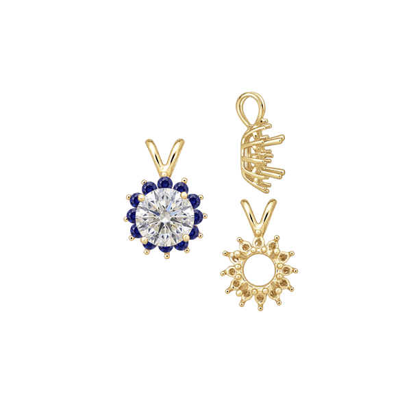 ITI NYC Round Cluster Pendants (8-12 Side Stones | 3.70 mm - 7.50 mm)