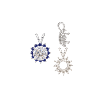 ITI NYC Round Cluster Pendants (8-12 Side Stones | 3.70 mm - 7.50 mm)