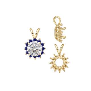 ITI NYC Round Cluster Pendants (8-12 Side Stones | 3.70 mm - 7.50 mm)