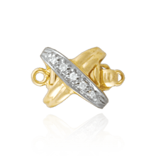 Load image into Gallery viewer, ITI NYC Pearl Clasps for Single Strand with Diamond Accents (11x10 mm)
