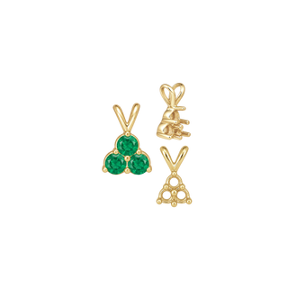 ITI NYC 3 Stone Cluster Pendants (3 x 2.00 mm - 3 x 4.20 mm)