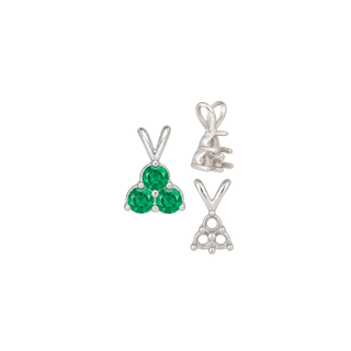 ITI NYC 3 Stone Cluster Pendants (3 x 2.00 mm - 3 x 4.20 mm)