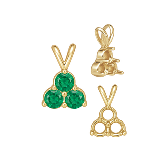 ITI NYC 3 Stone Cluster Pendants (3 x 2.00 mm - 3 x 4.20 mm)