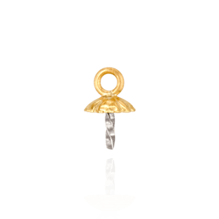 ITI NYC Fluted Pearl Cap Dangle Drops (4.00 mm Cup)