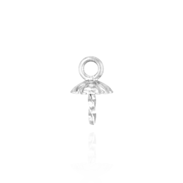 ITI NYC Fluted Pearl Cap Dangle Drops (4.00 mm Cup)