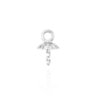 ITI NYC Fluted Pearl Cap Dangle Drops (4.00 mm Cup)