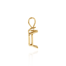 Load image into Gallery viewer, 14K Gold ITI NYC Emerald Shape Four Prong Double Wire Pendants With 1 Accent in 14K Gold (6.00 x 4.00 mm - 14.00 x 10.00 mm)
