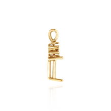 Load image into Gallery viewer, 14K Gold ITI NYC Emerald Shape Four Prong Double Wire Heavy Pendants With 3 Accents in 14K Gold (3.50 x 2.60 mm - 14.00 x 11.25 mm)
