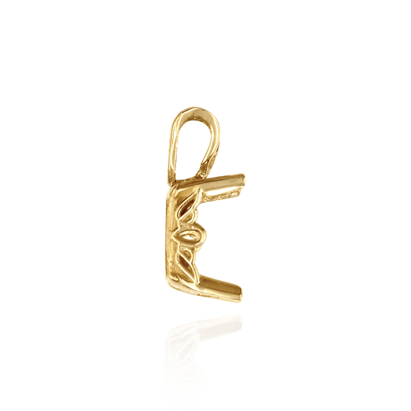 14K Gold ITI NYC Emerald Shape Four Prong Filigree Pendants in 14K Gold (5.00 x 3.00 mm - 25.00 x 18.00 mm)