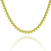 Tennis Necklace with Peridot Stones (August Birthstones) in 18K Gold (1.75 mm - 4.0 mm)