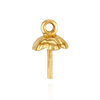 ITI NYC Pearl Cap Dangle Drops with Flower Design (5mm Cup)