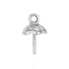 ITI NYC Pearl Cap Dangle Drops with Flower Design (5mm Cup)