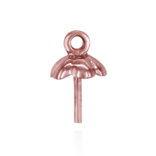 Load image into Gallery viewer, ITI NYC Pearl Cap Dangle Drops with Flower Design (5.00 mm Cup)
