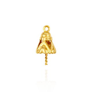 ITI NYC Pearl Cap Dangle Drops with Heart Design (7mm Cup)