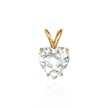 Load image into Gallery viewer, 14K Gold ITI NYC Heart Shape Four Prong Double Wire Pendants in 14K Gold (3.00 x 3.00 mm - 10.00 x 8.00 mm)
