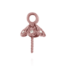 Load image into Gallery viewer, ITI NYC Pearl Cap Dangle Drops with Diamonds (7.00 mm Cup)
