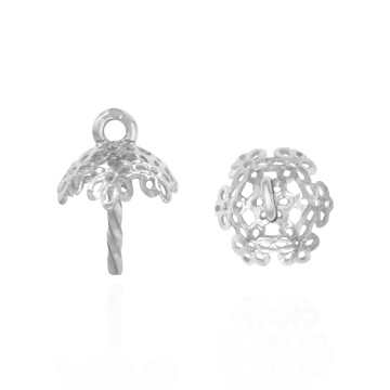 ITI NYC Pearl Cap Dangle Drops with Filigree and Peg (6.00 mm - 8.50 mm Cup)