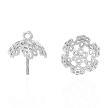 ITI NYC Pearl Cap Dangle Drops with Filigree and Peg (6.00 mm - 8.50 mm Cup)