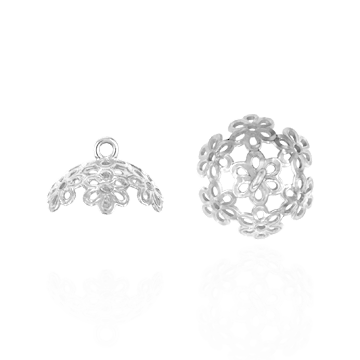 ITI NYC Pearl Cap Dangle Drops with Filigree (11.00 mm Cup)