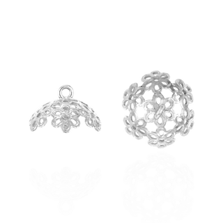ITI NYC Pearl Cap Dangle Drops with Filigree (11.00 mm Cup)
