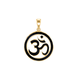 ITI NYC Hindu Om Pendant in 14K Gold